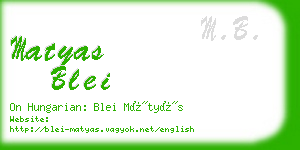 matyas blei business card